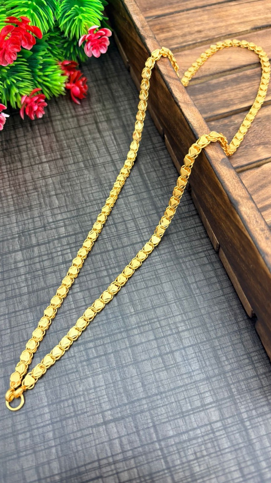 Heart link chain-(24 inch ) 2
