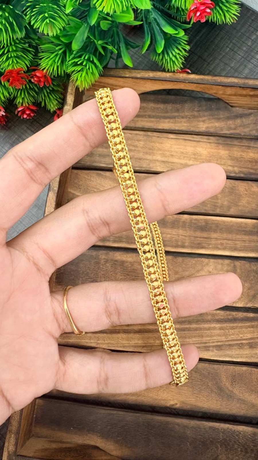 Golden Bead Link Chain
