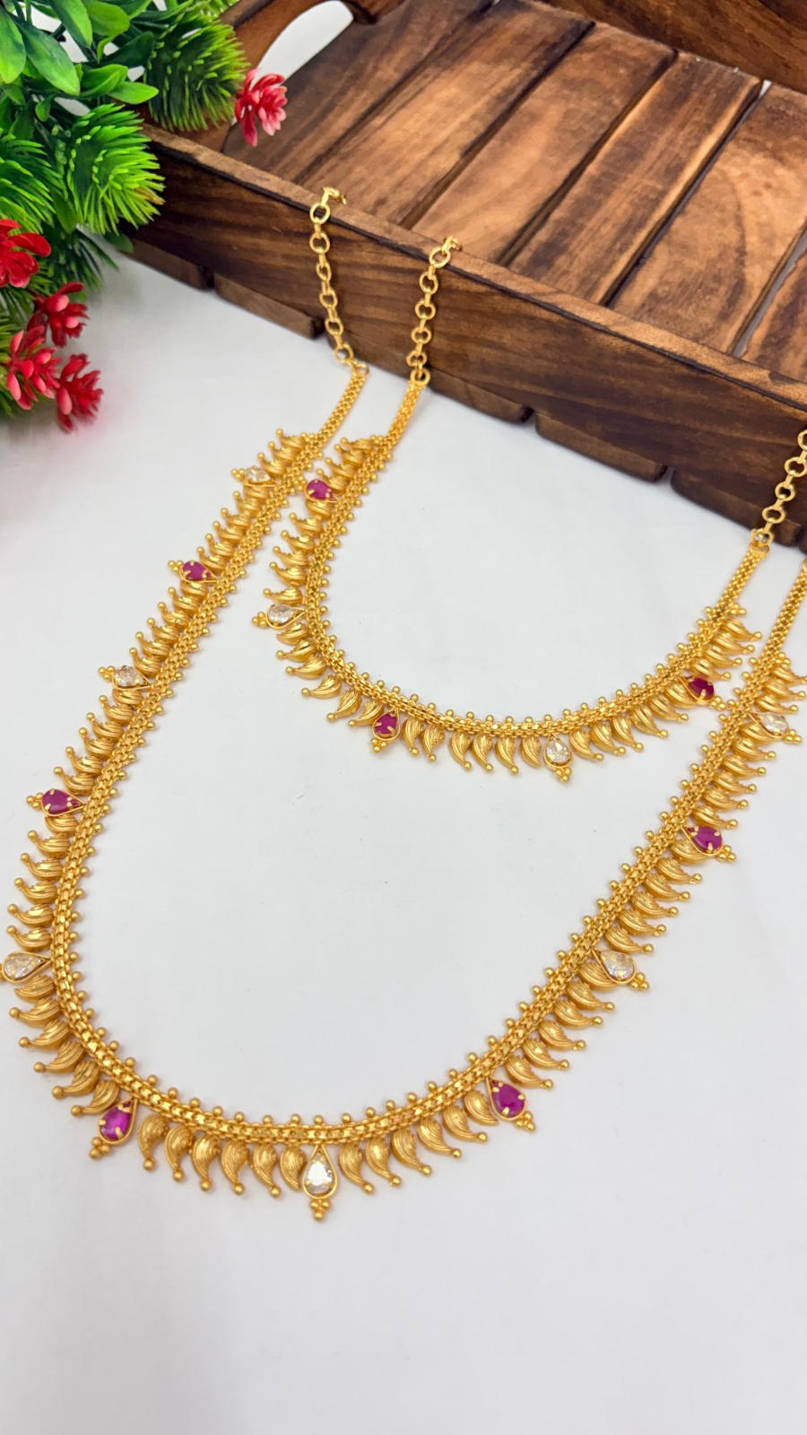 Ruby Leaf Dual Layer Haram