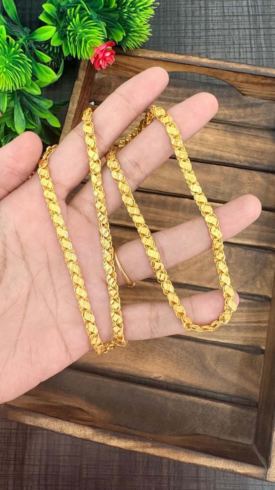 Oval plated Chain -(24 inch) 1