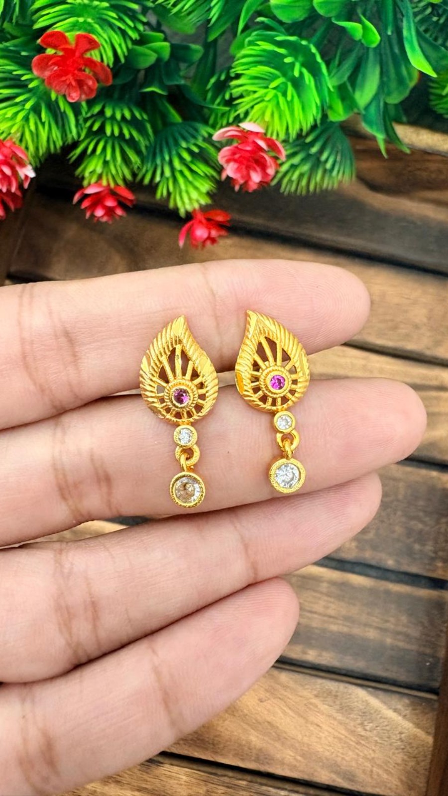 Stud Pink White Stone-OG-52 1