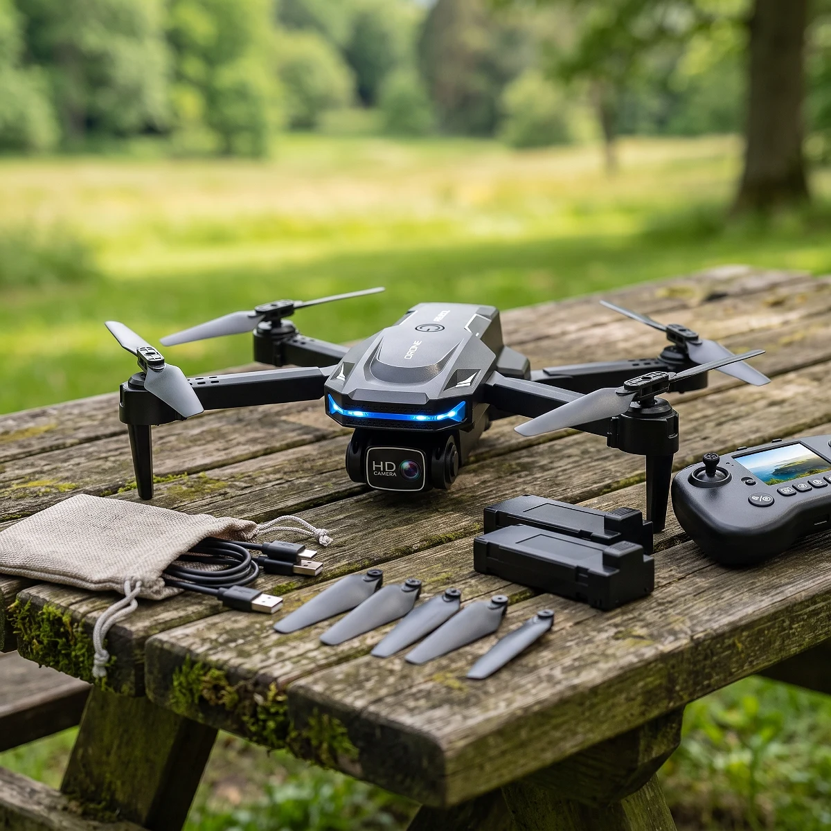 Drone Plegable con Cámara y Pantalla Integrada