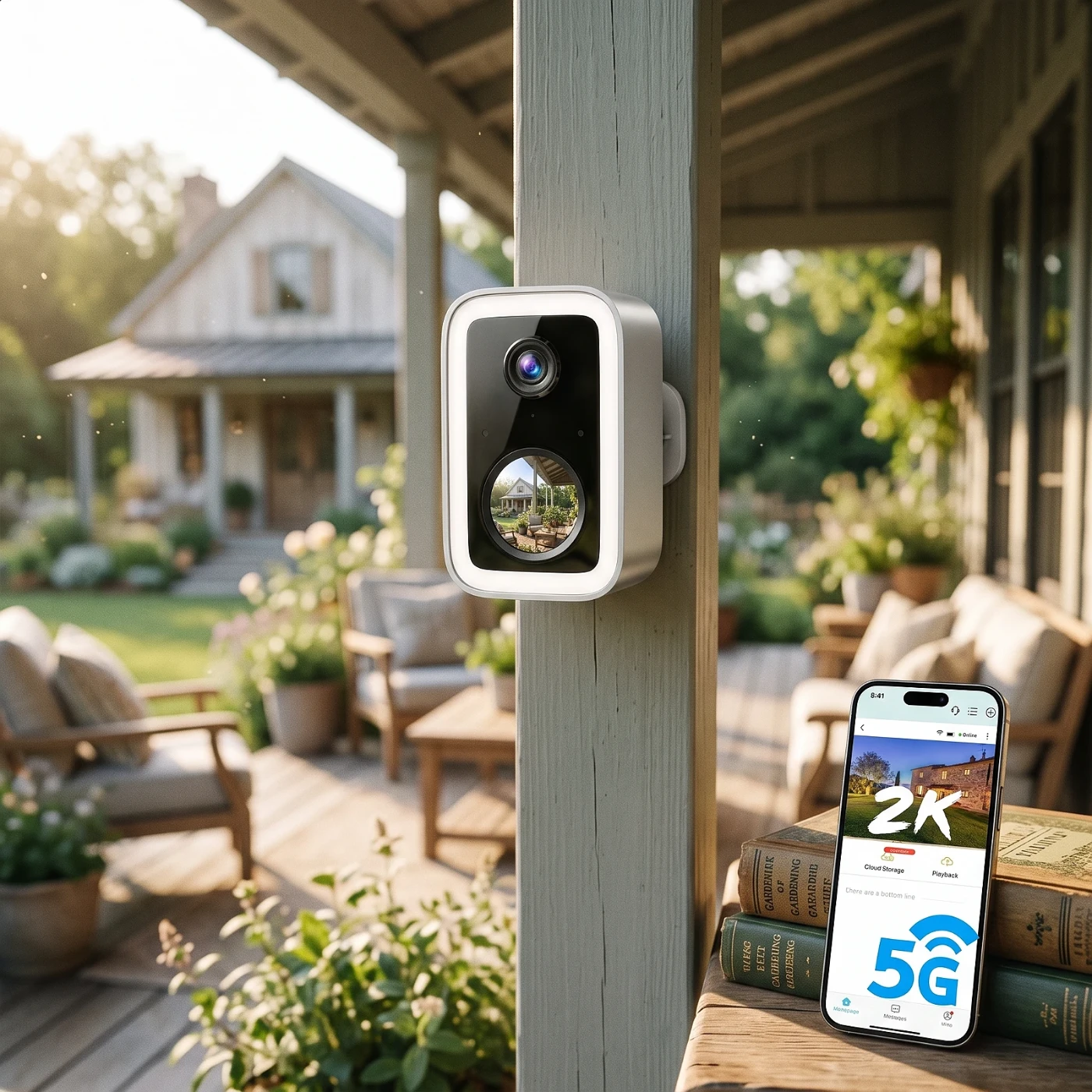 Cámara de Seguridad 2K Inalámbrica con Spotlight y Alarma — foto 4
