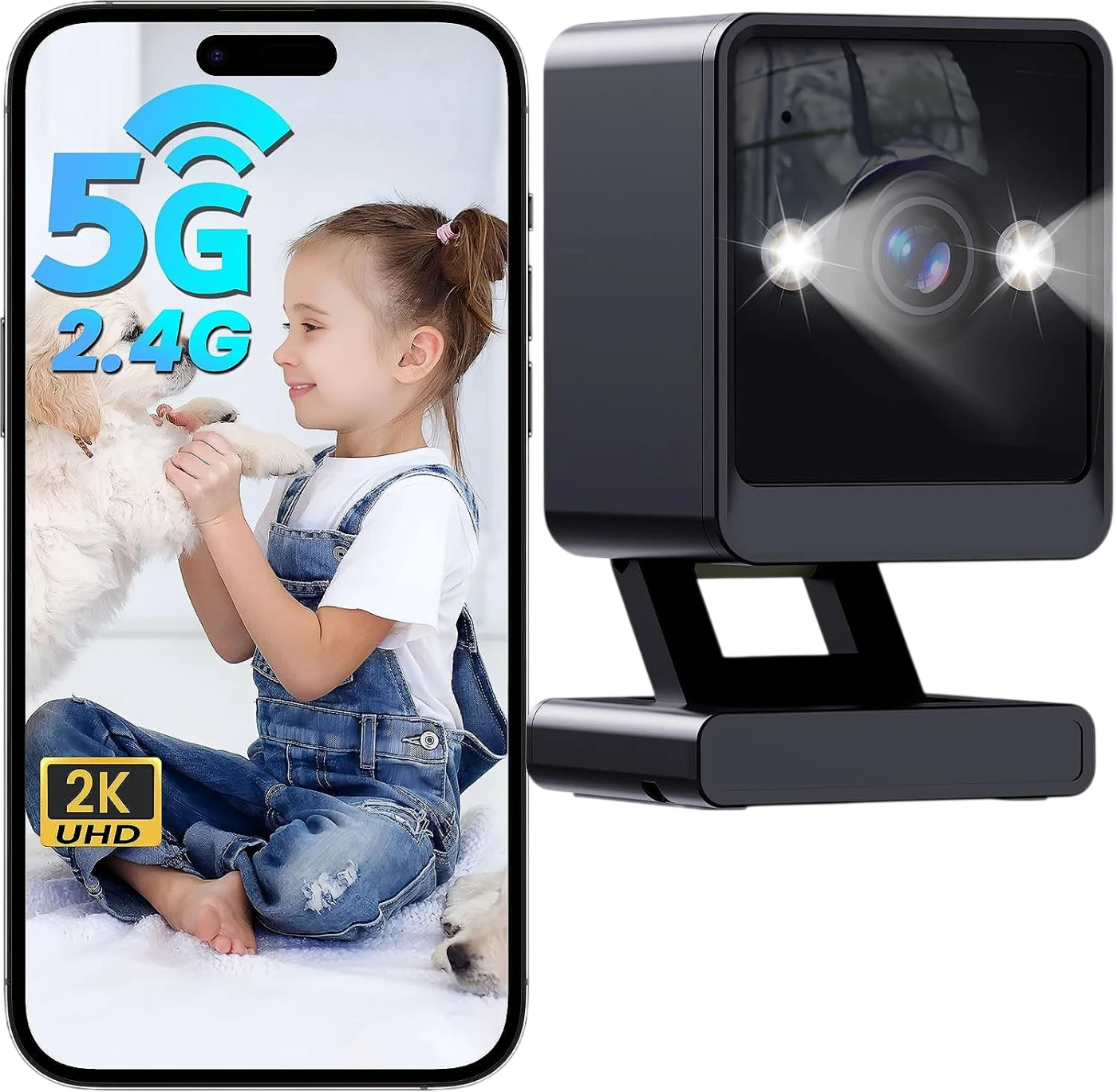 Cámara de Seguridad Doméstica 2K con Visión Nocturna a Color y Audio Bidireccional