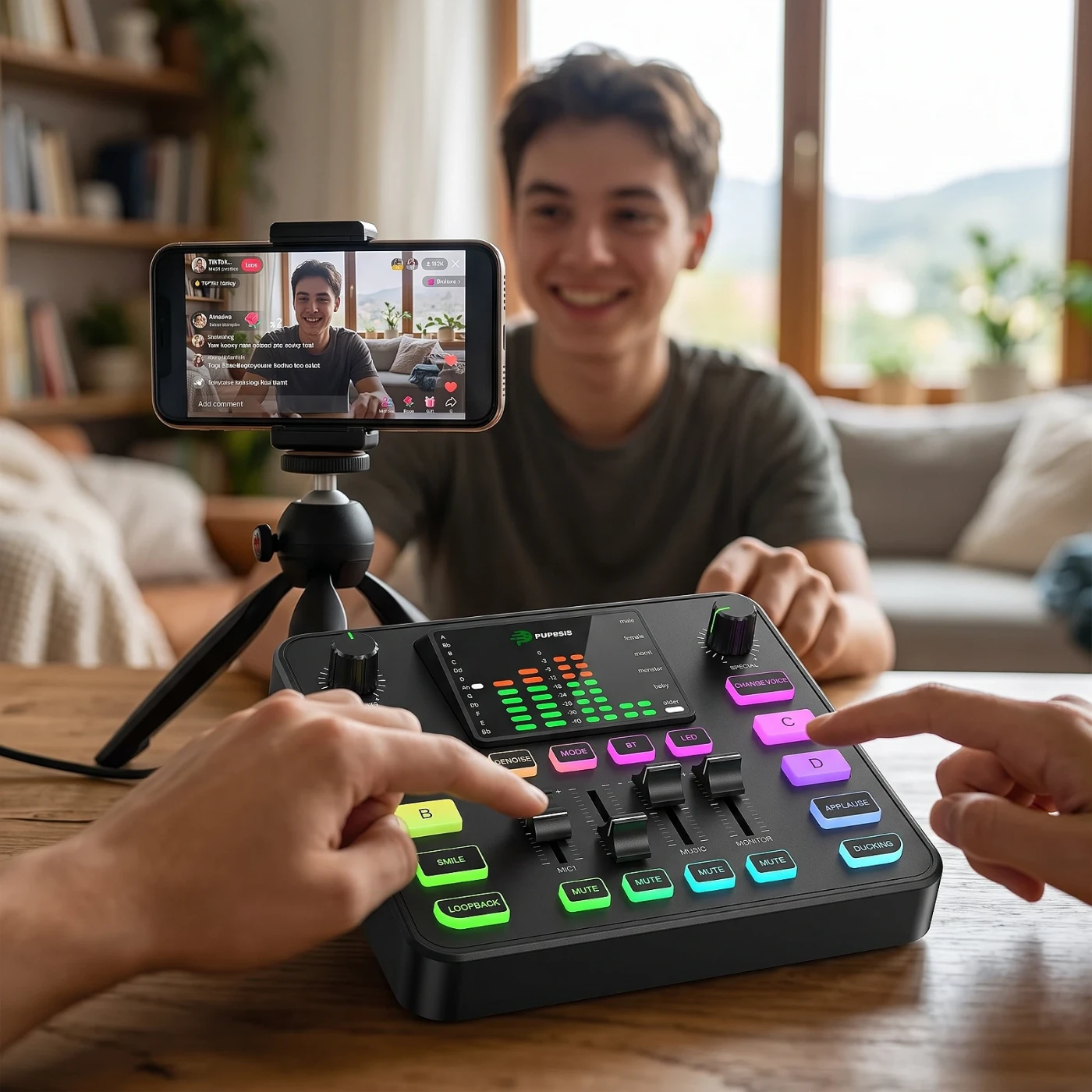 Mezclador de Audio Gamer con Interfaz — foto 3