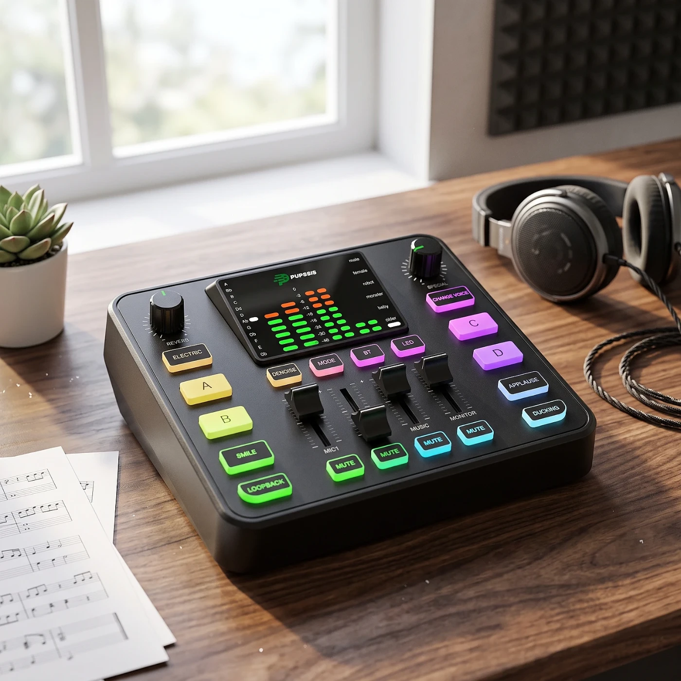 Mezclador de Audio Gamer con Interfaz — foto 4