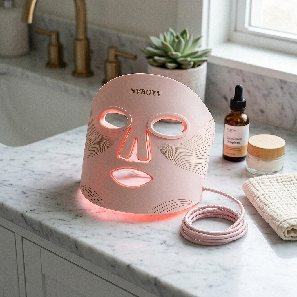 4-in-1 Portable Red Light Therapy Mask — in use