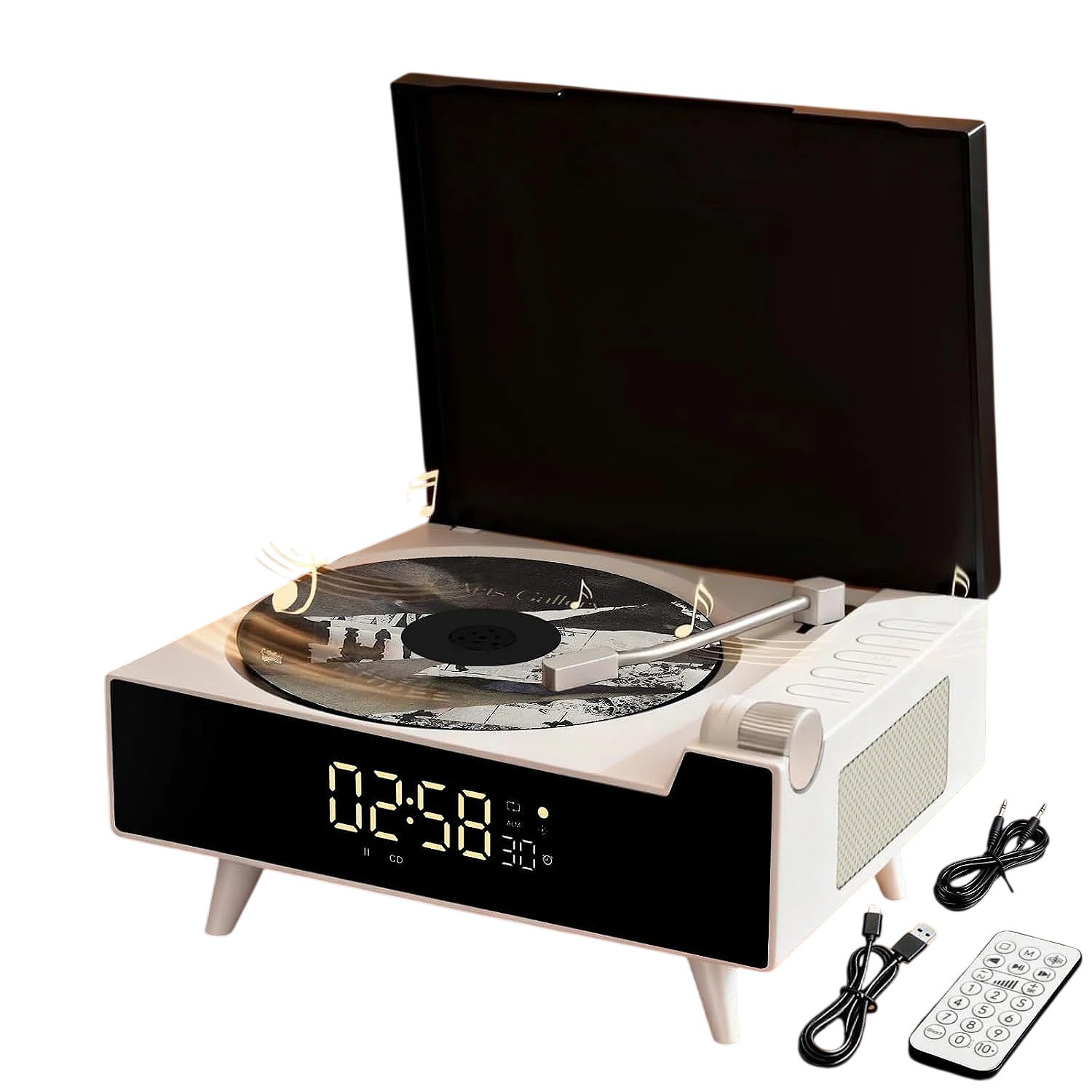 Reproductor portátil de CD 9 en 1 con altavoces estéreo, Bluetooth y radio FM — foto 1