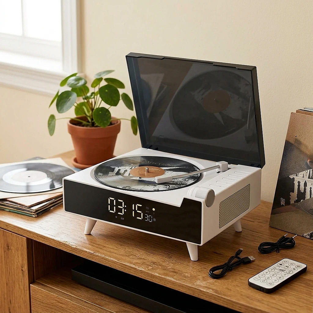 Reproductor portátil de CD 9 en 1 con altavoces estéreo, Bluetooth y radio FM — foto 2