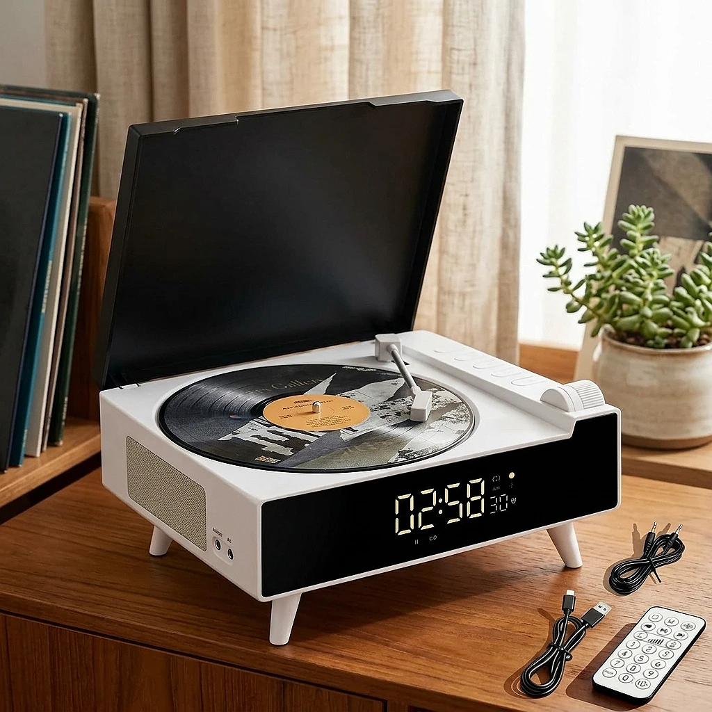 Reproductor portátil de CD 9 en 1 con altavoces estéreo, Bluetooth y radio FM — foto 4