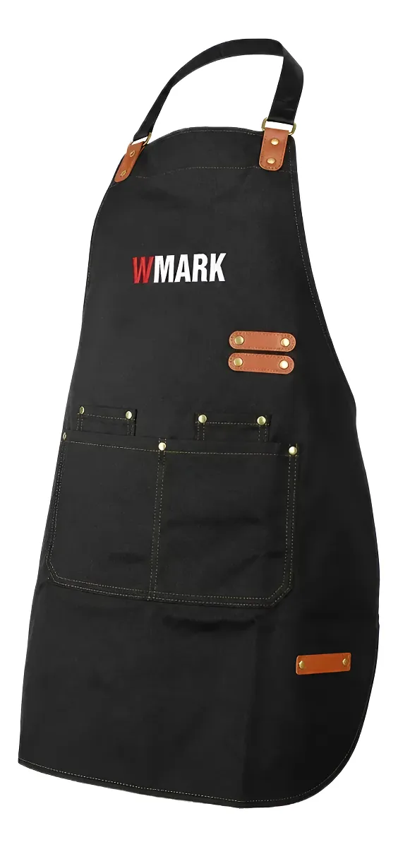 Avental Profissional H79-cc002 Com Bolsos Preto Wmark, imagem 1 de 1