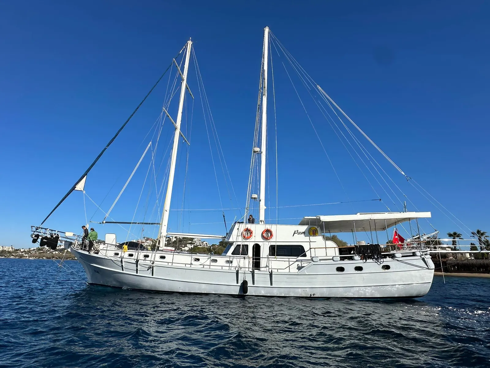 Pam sailing in Bodrum
