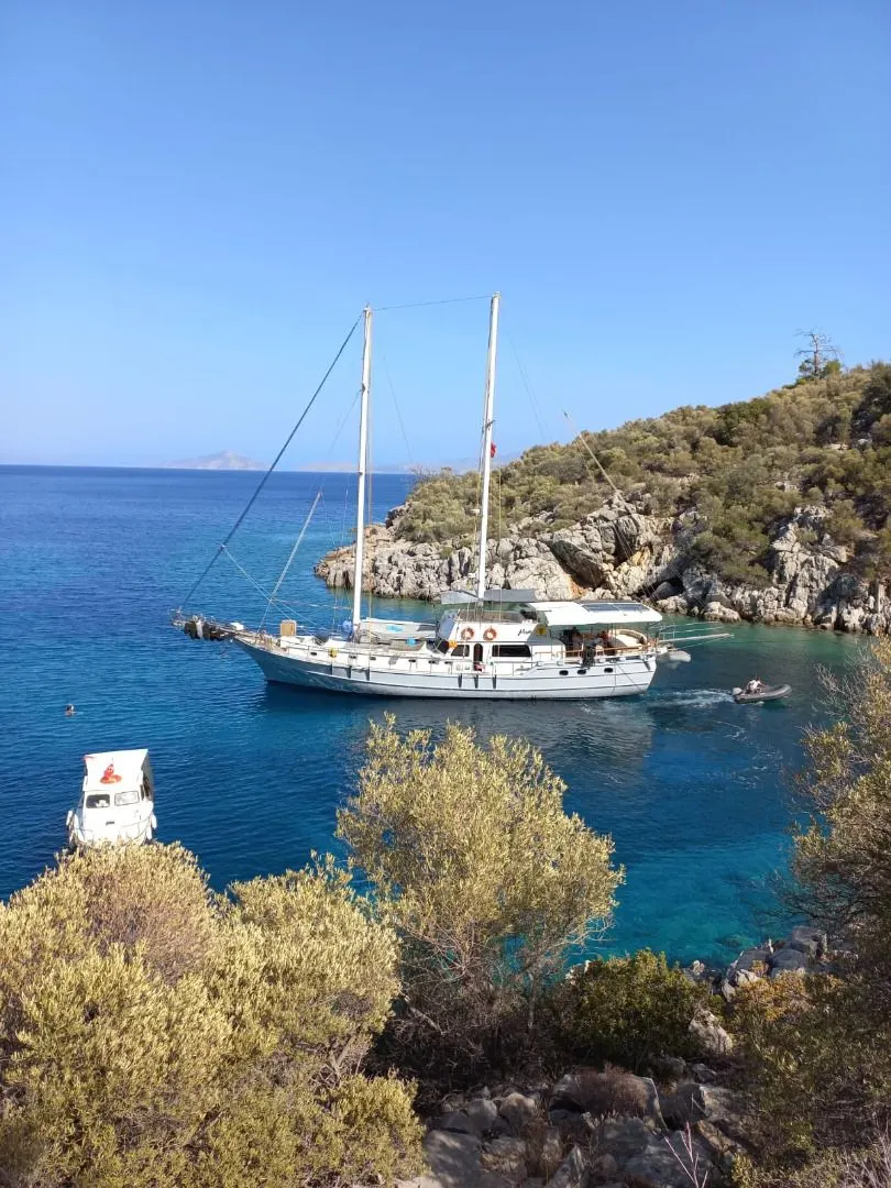 Pam sailing in Bodrum