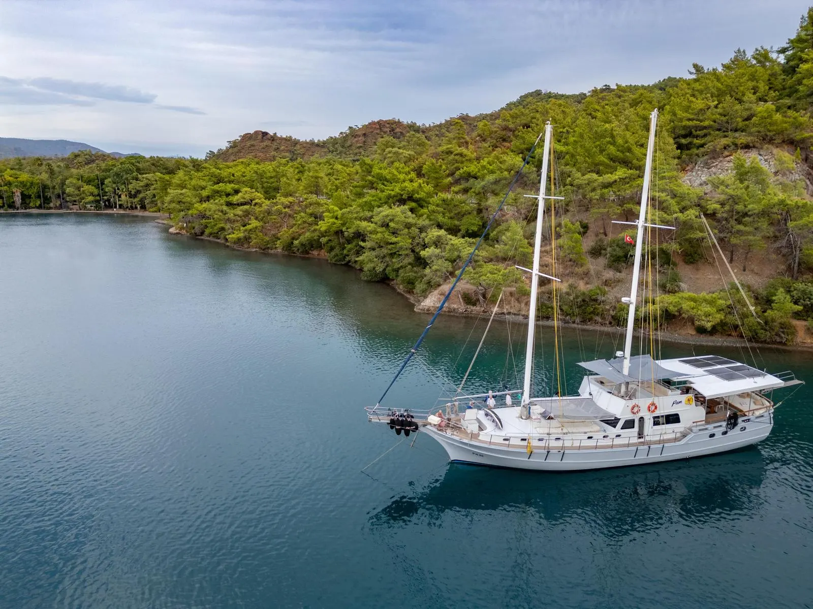 Pam sailing in Bodrum