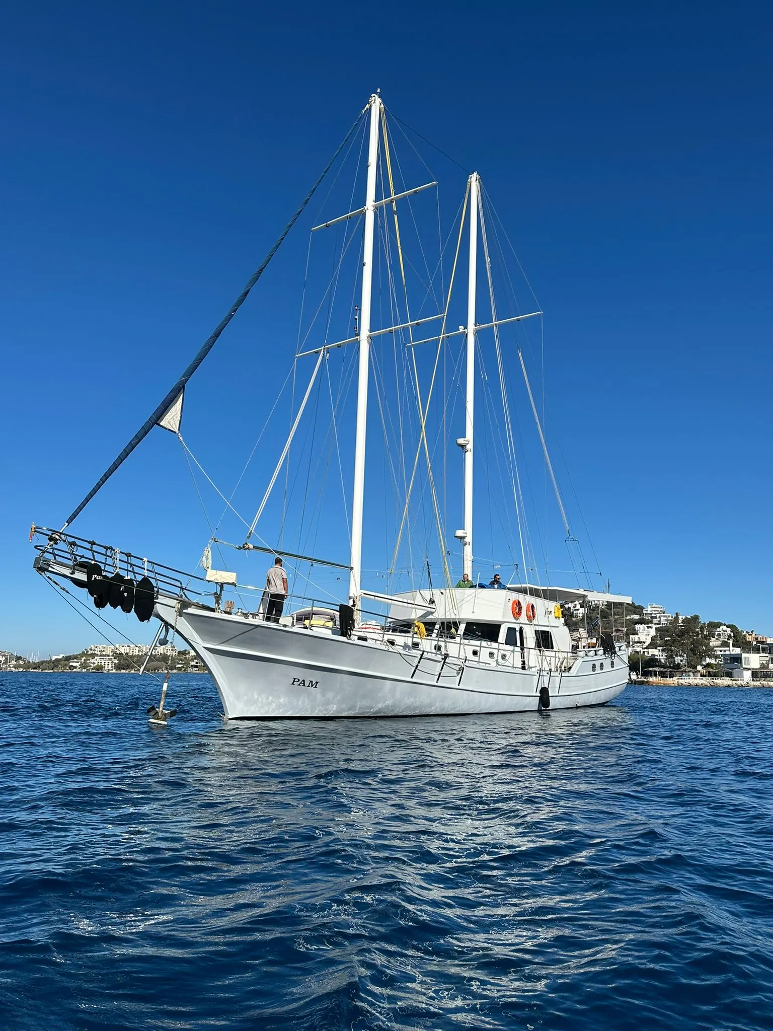 Pam sailing in Bodrum