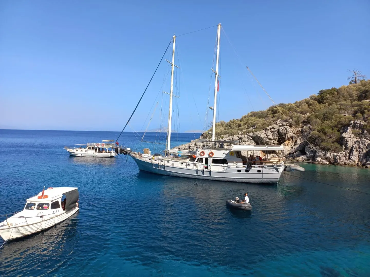 Pam sailing in Bodrum