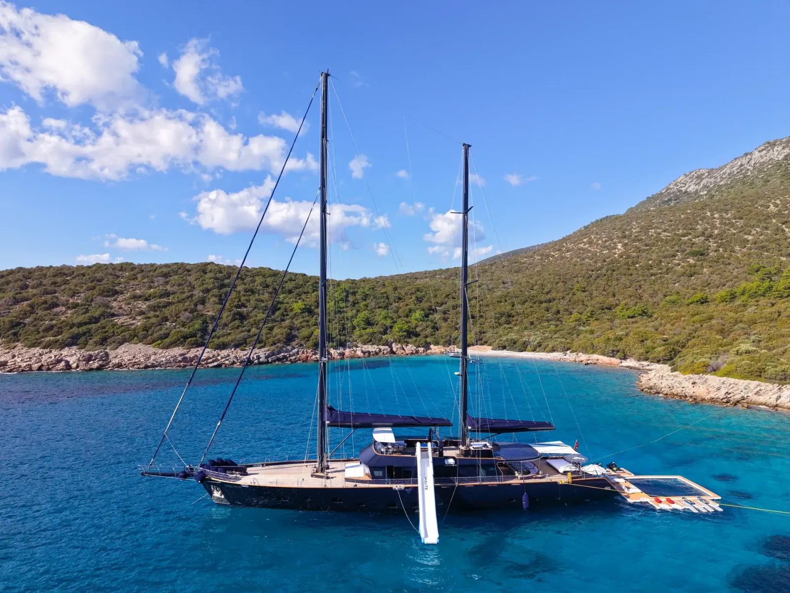 Oguz Khan sailing in Bodrum