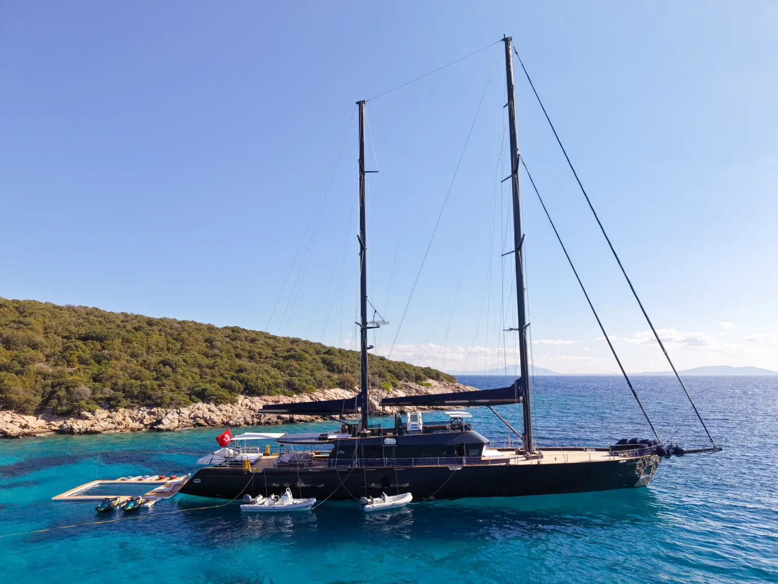 Oguz Khan sailing in Bodrum