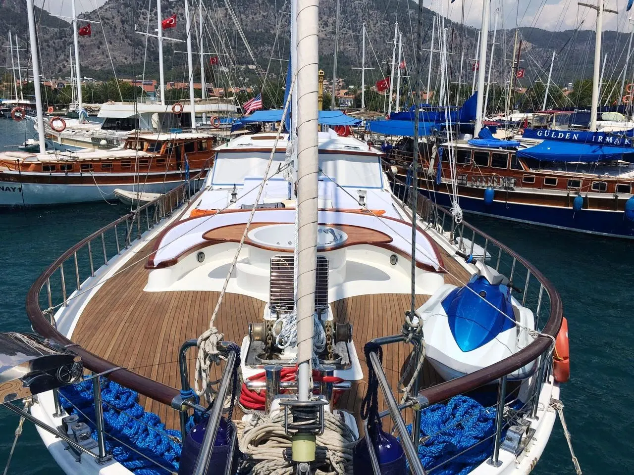 Ece Berrak sailing in Marmaris