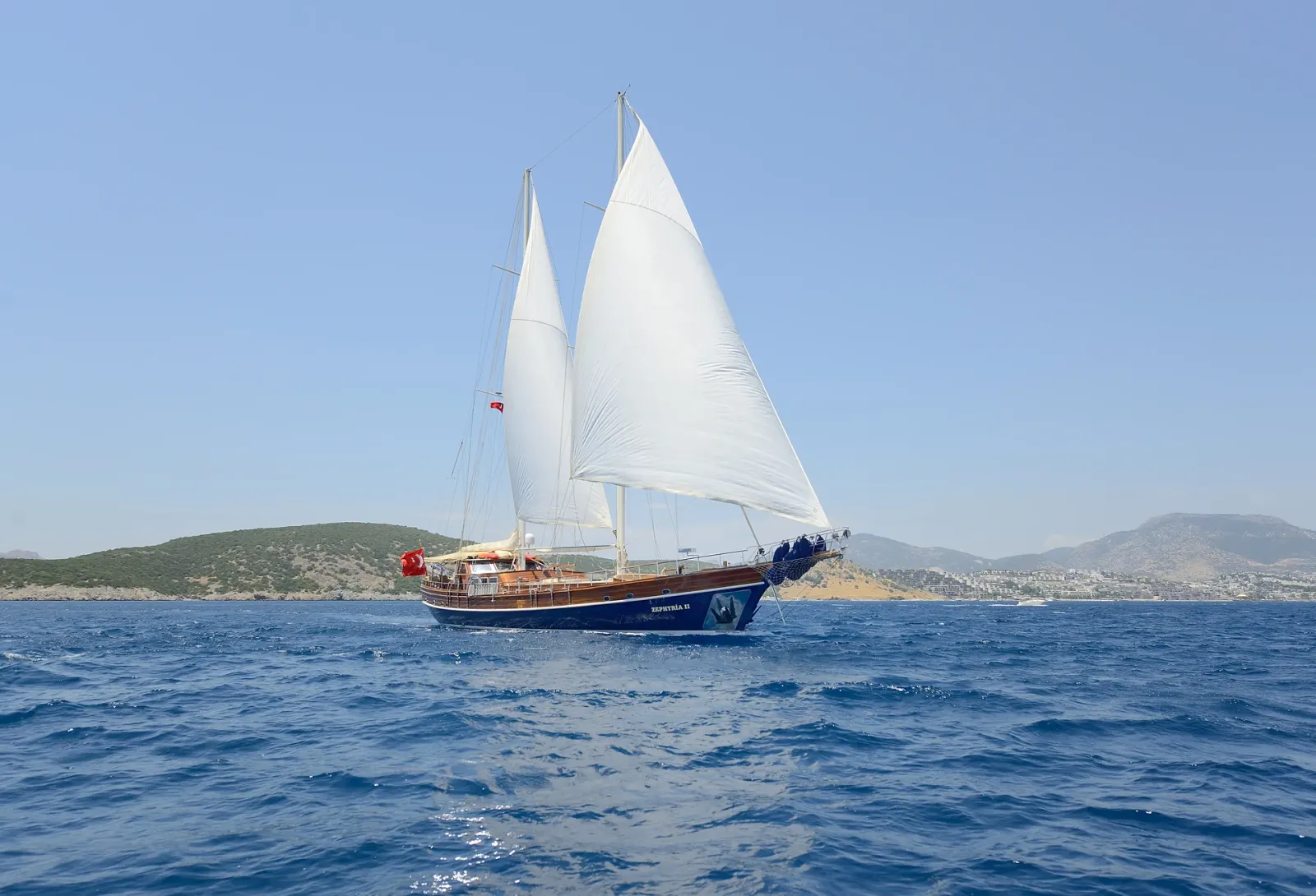 Zephyria II sailing in Bodrum
