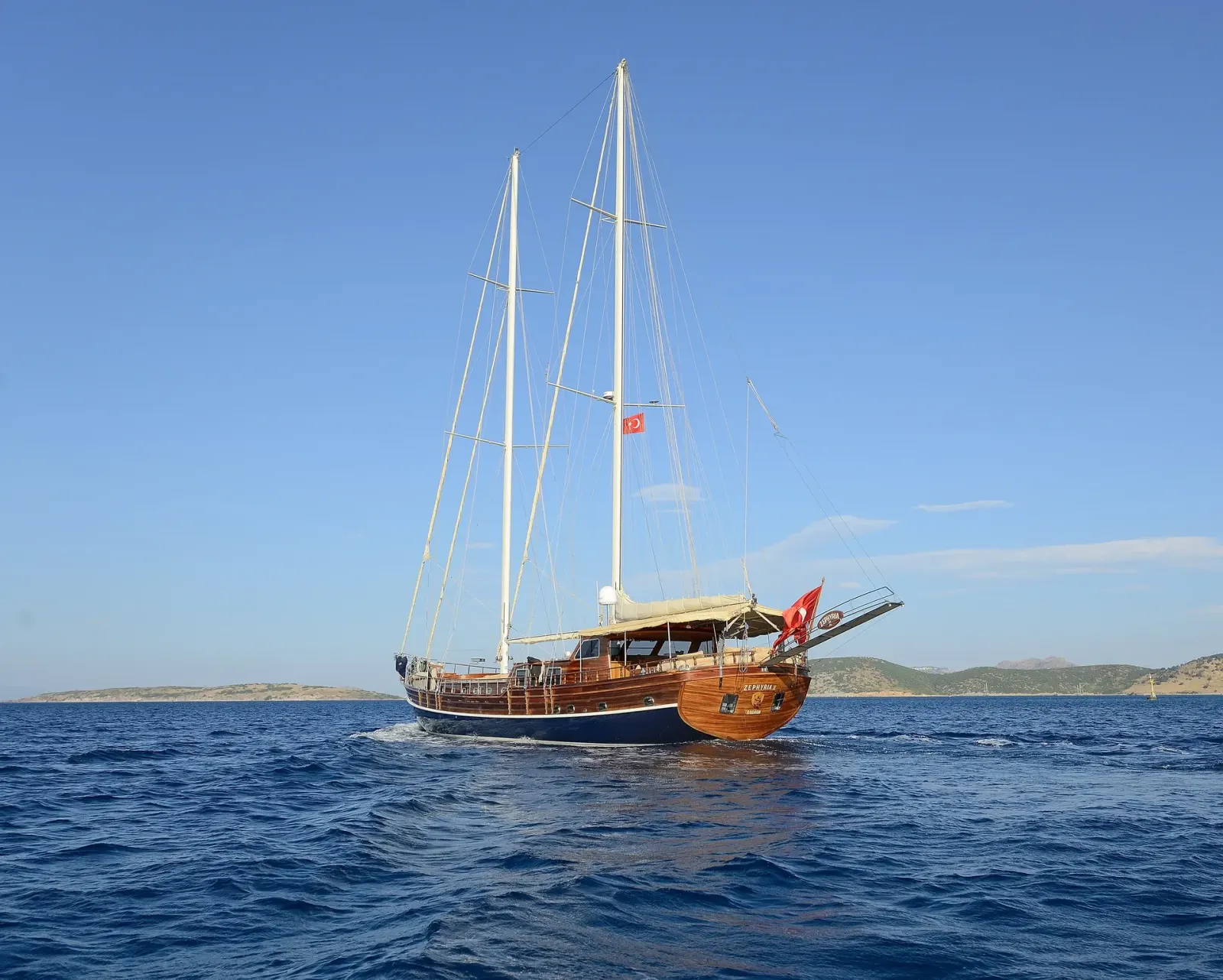 Zephyria II sailing in Bodrum