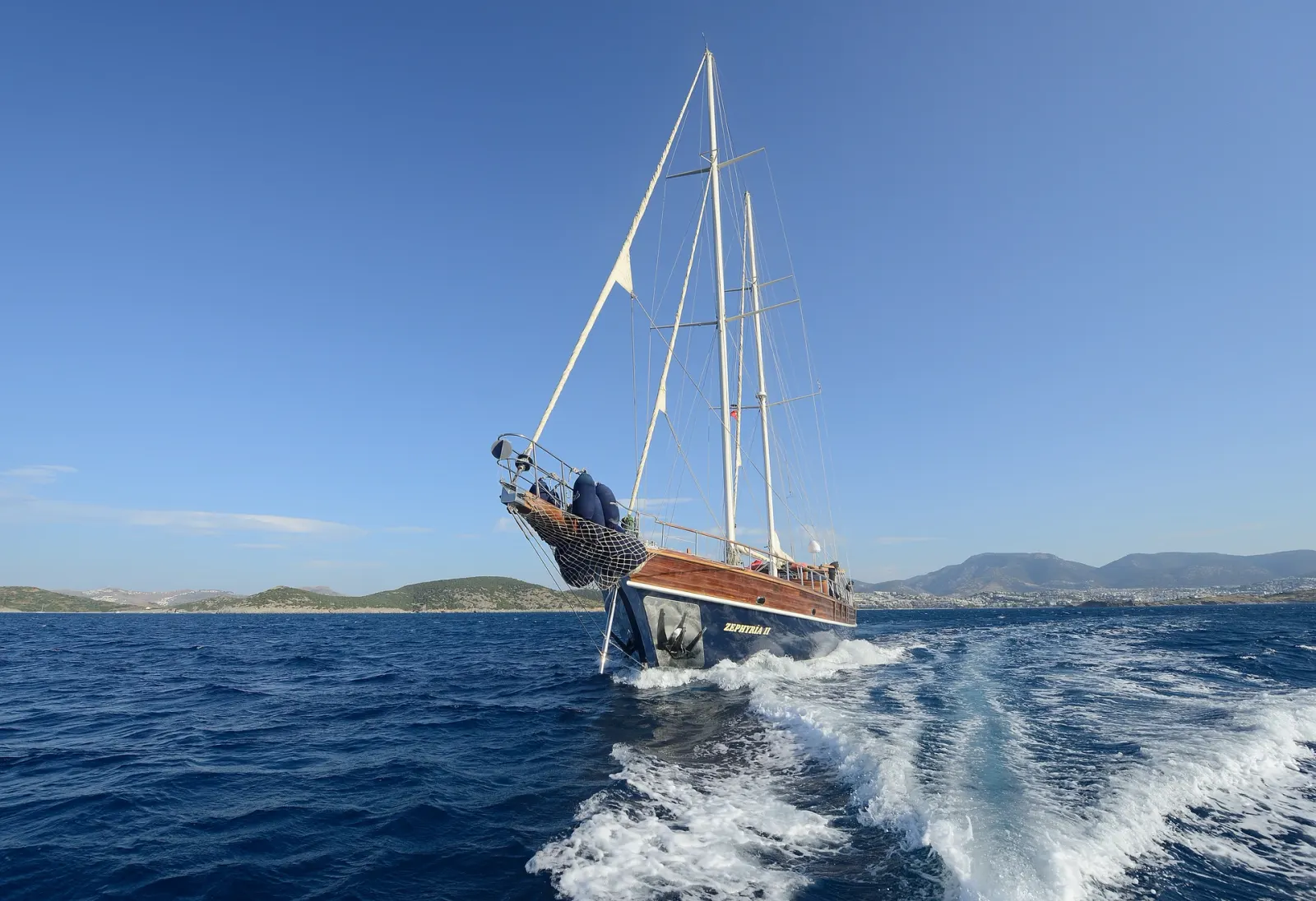 Zephyria II sailing in Bodrum