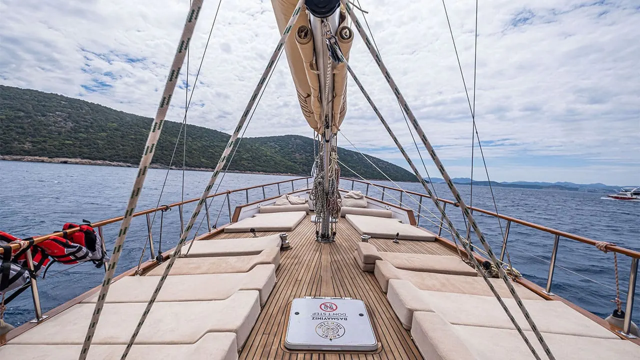 Castiel sailing in Bodrum