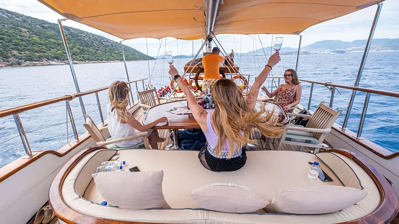 Castiel sailing in Bodrum
