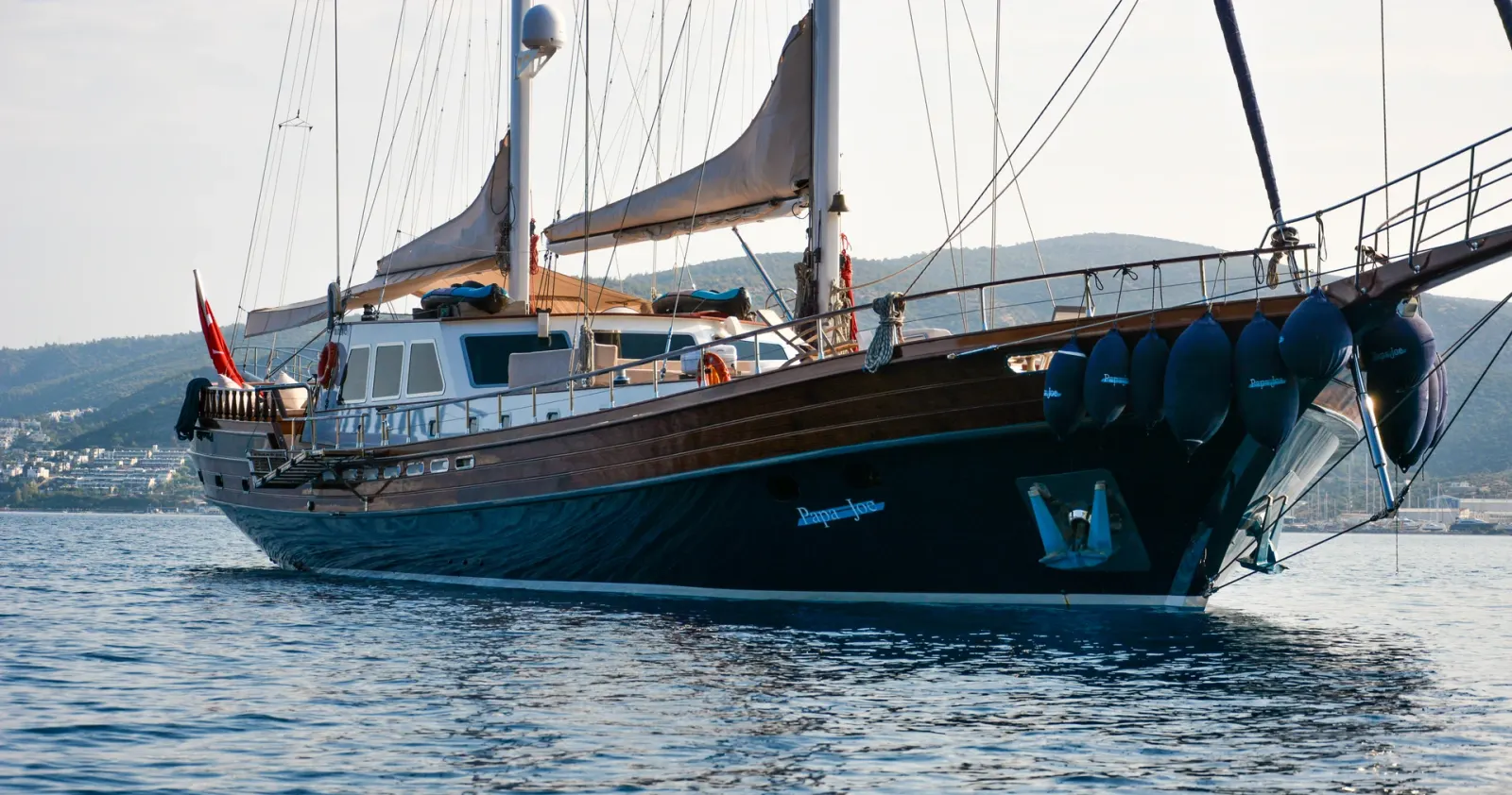 Papa Joe sailing in Bodrum