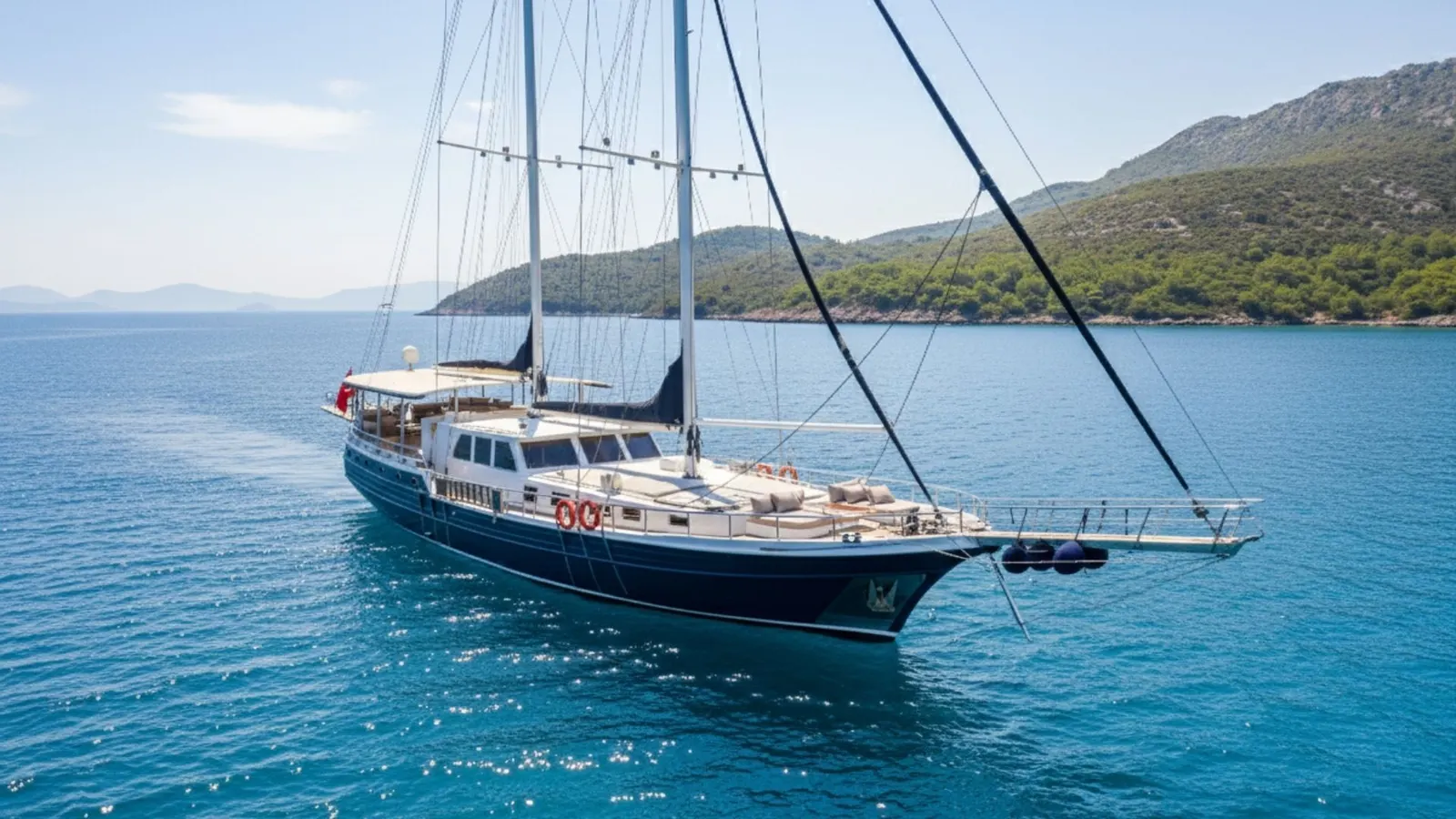 The Blue Sea Gulet interior cabin view