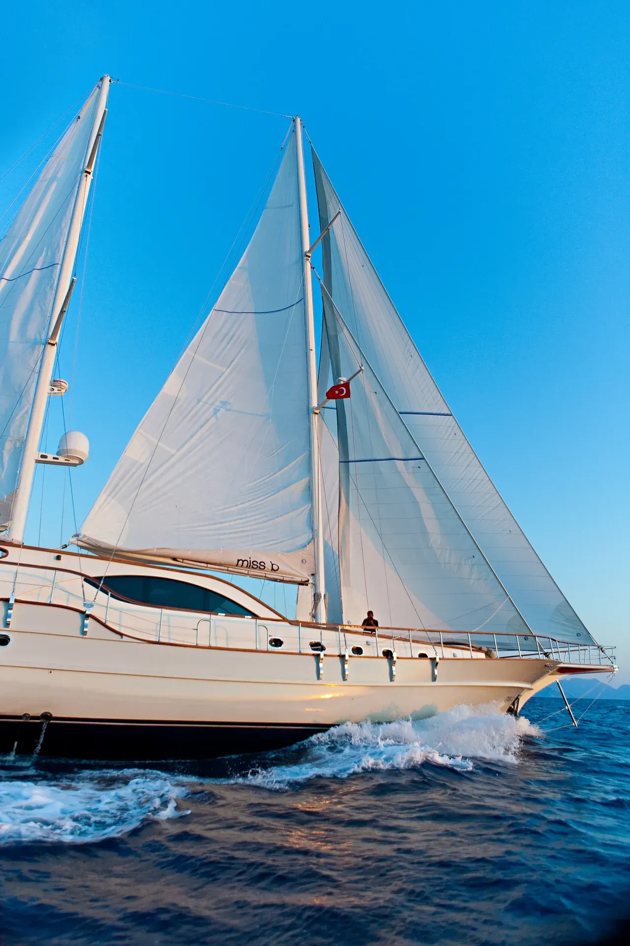 Miss B sailing in Bodrum
