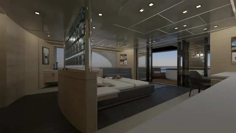 Princess Melda Motoryacht interior cabin view