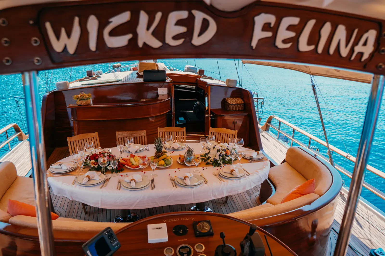 Wicked Felina sailing in Bodrum