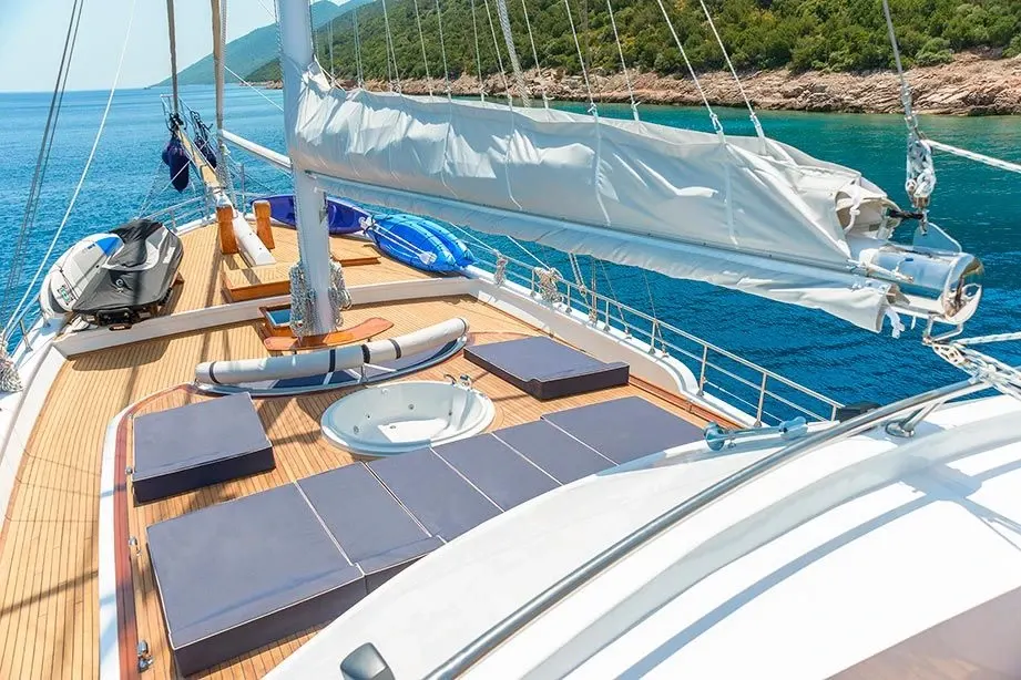 Bella Mare Gulet interior cabin view