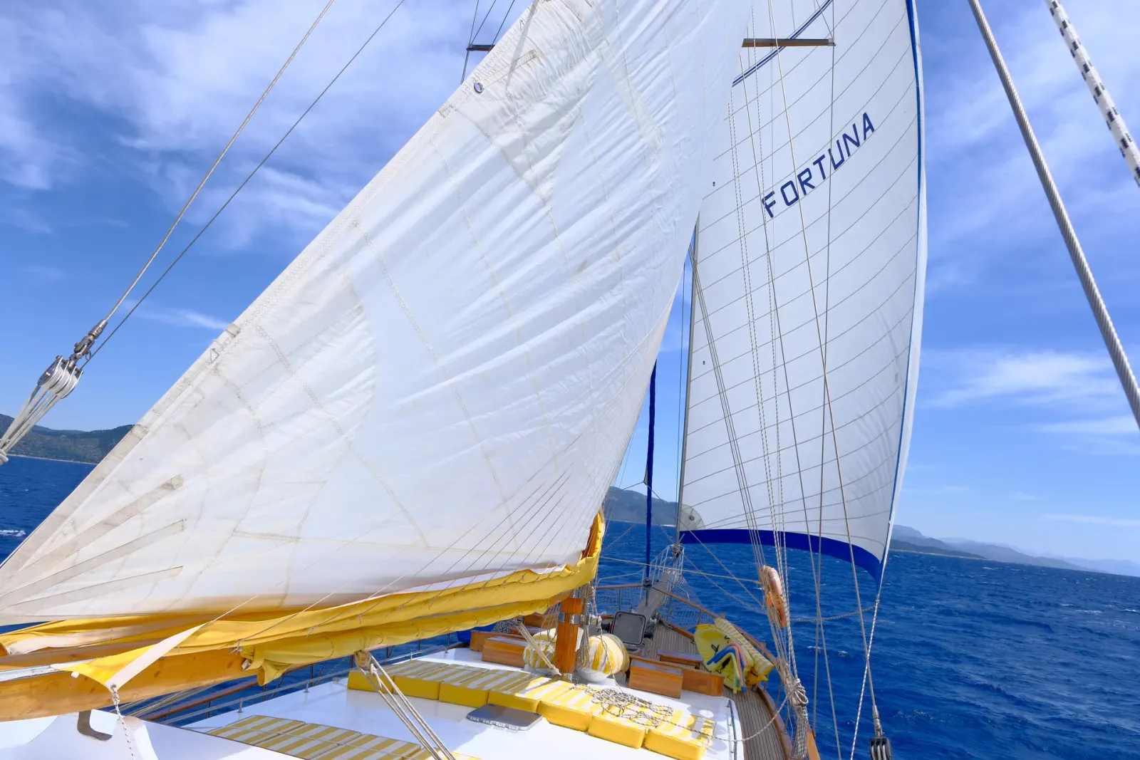 Fortuna sailing in Bodrum