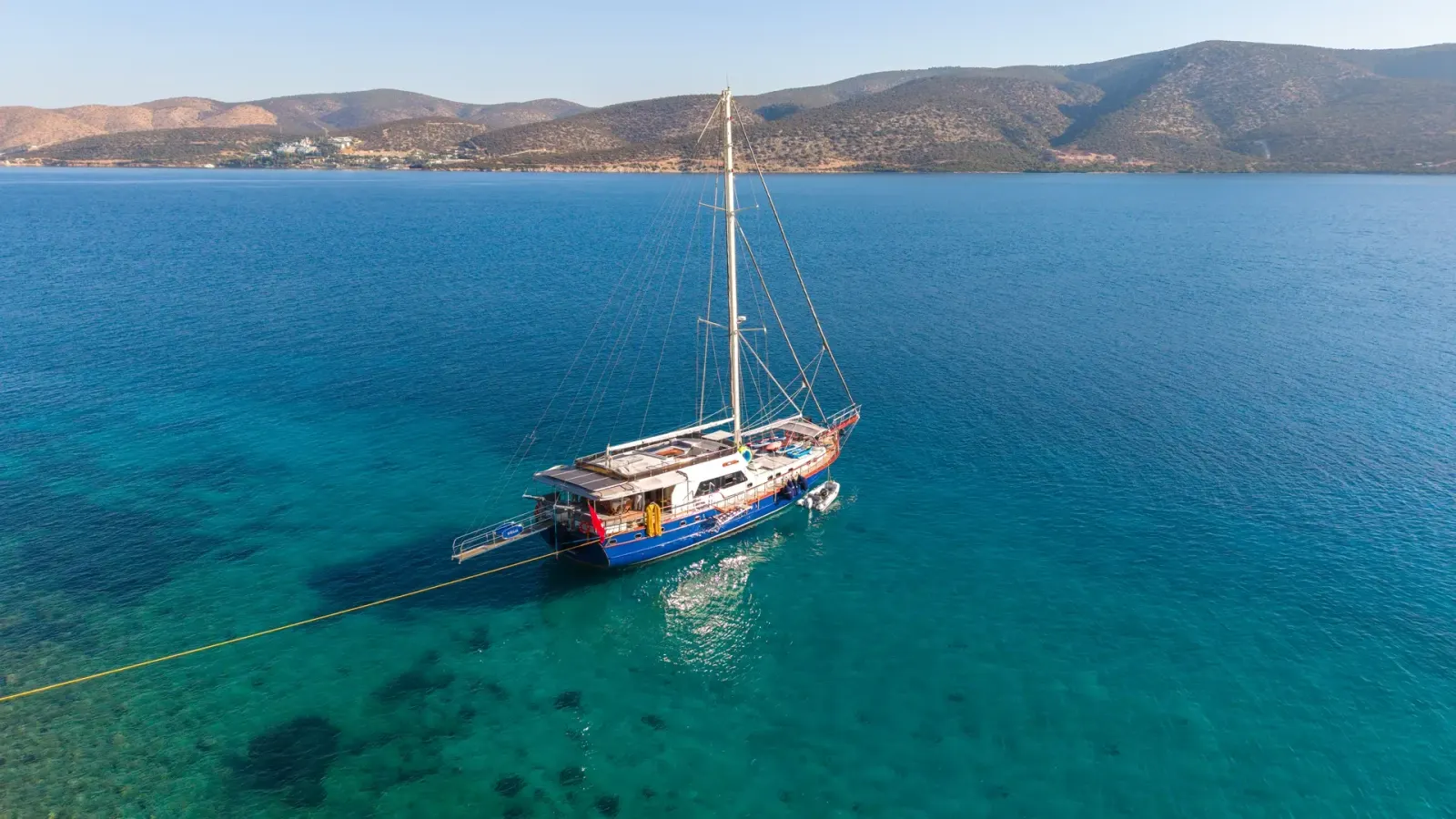 Giulia sailing in Bodrum