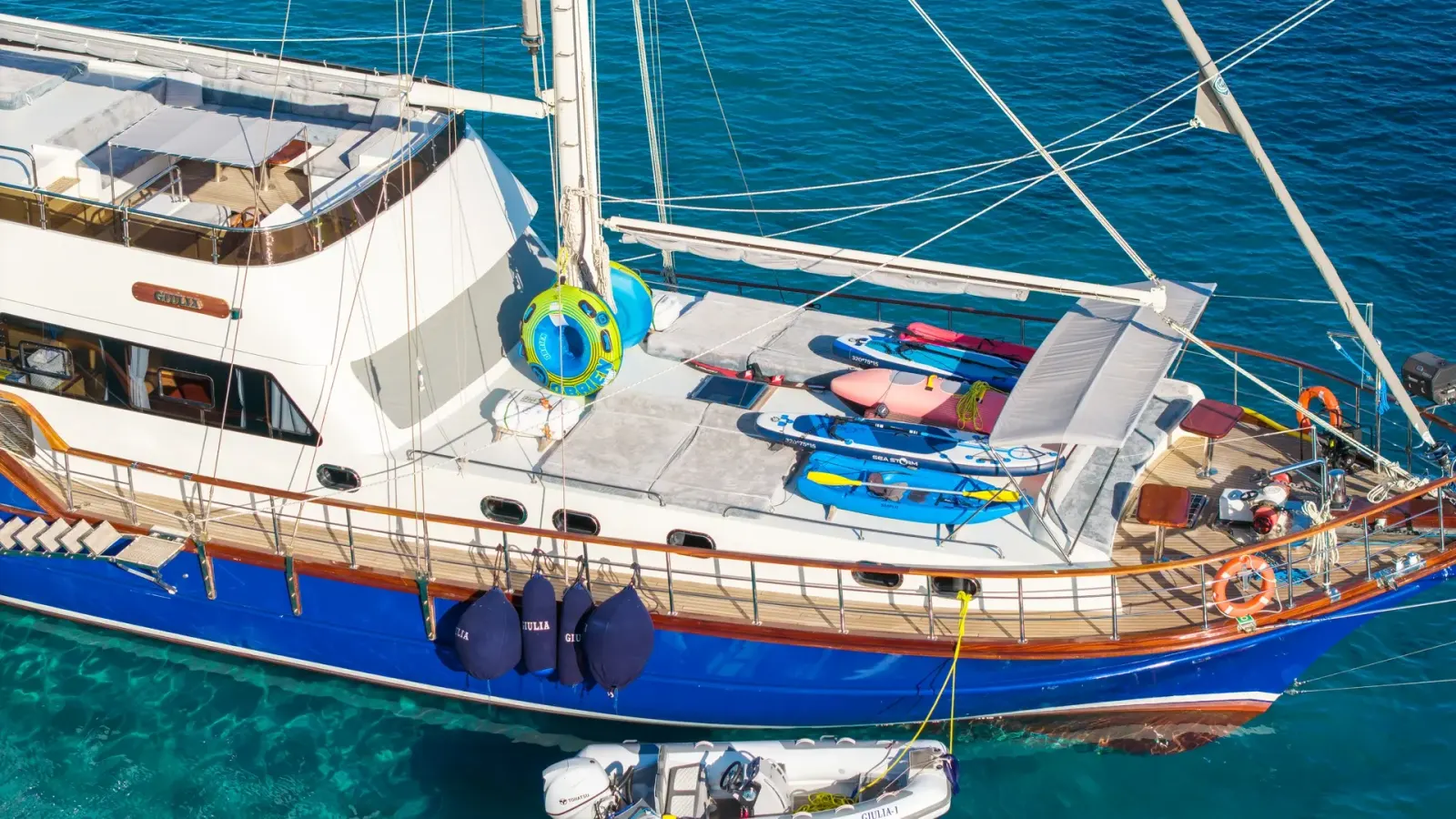 Giulia sailing in Bodrum