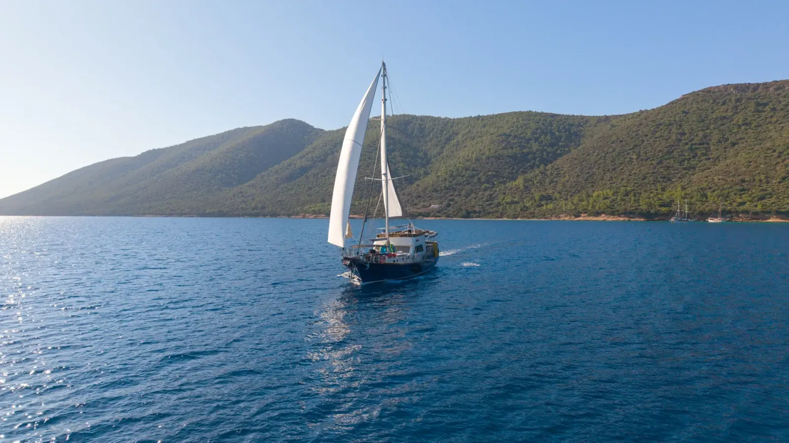 Giulia sailing in Bodrum