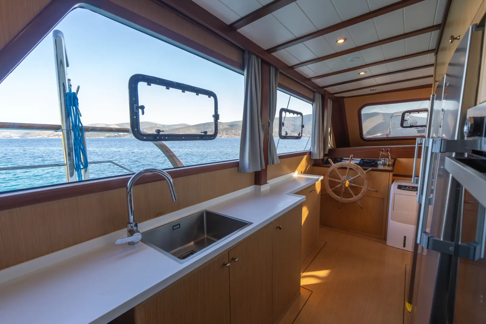 Giulia sailing in Bodrum