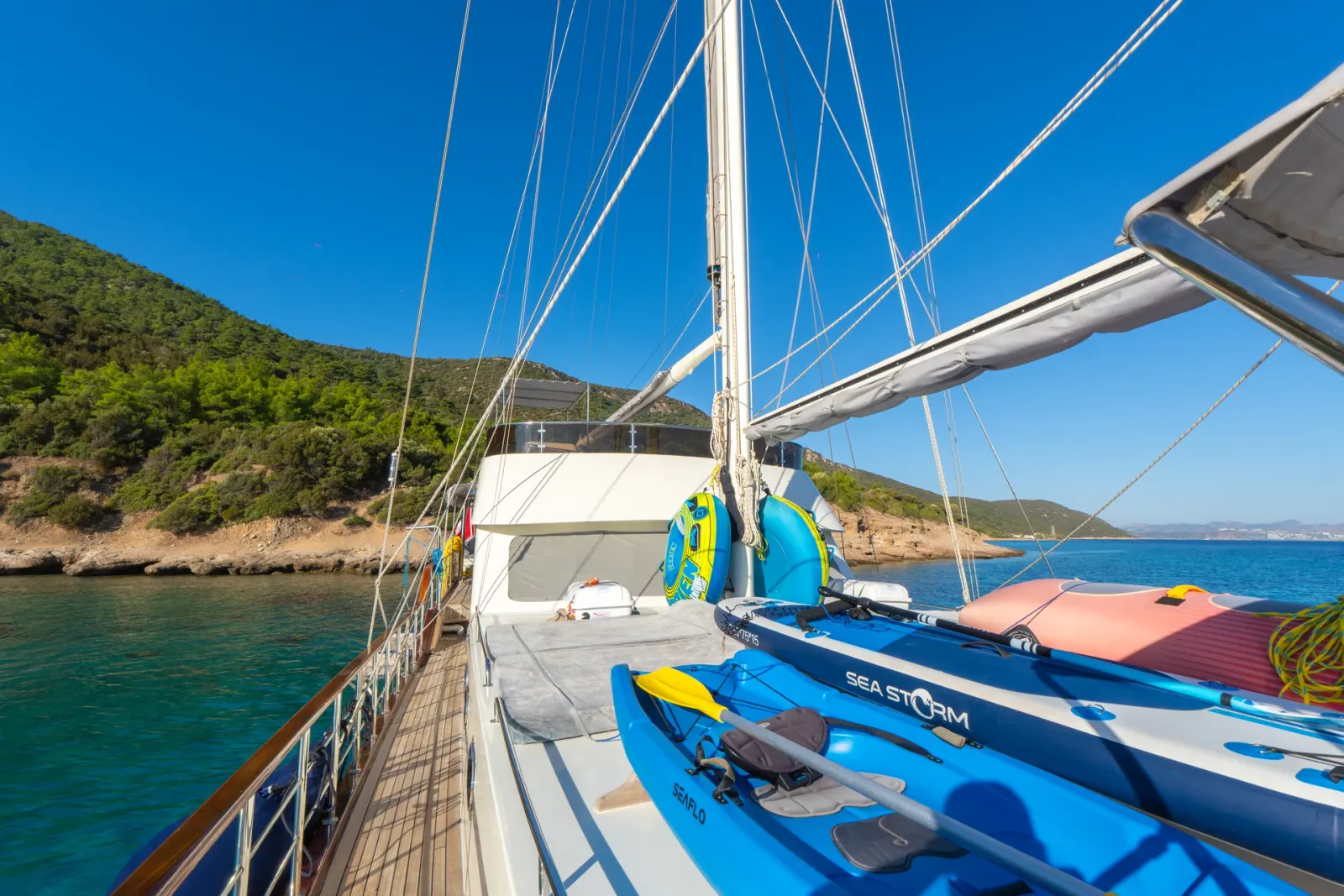 Giulia sailing in Bodrum