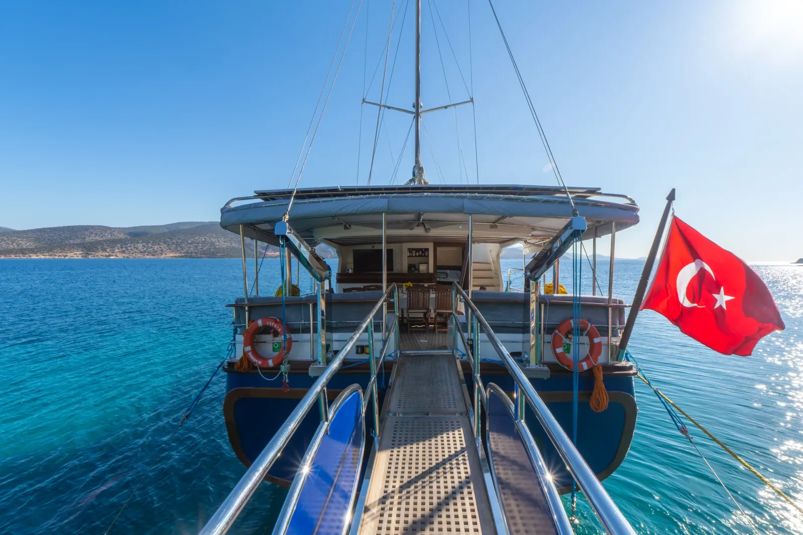 Giulia sailing in Bodrum