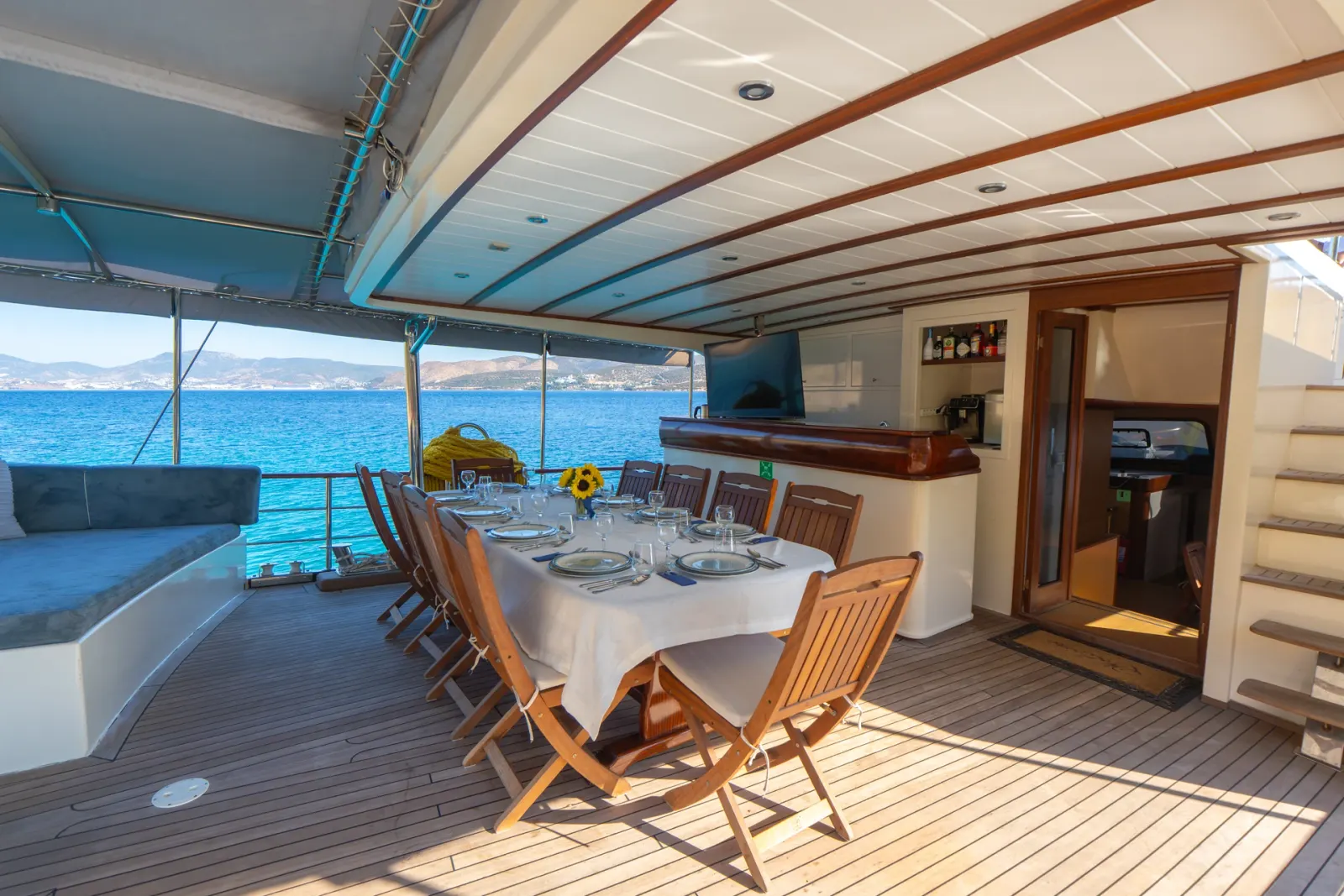 Giulia sailing in Bodrum