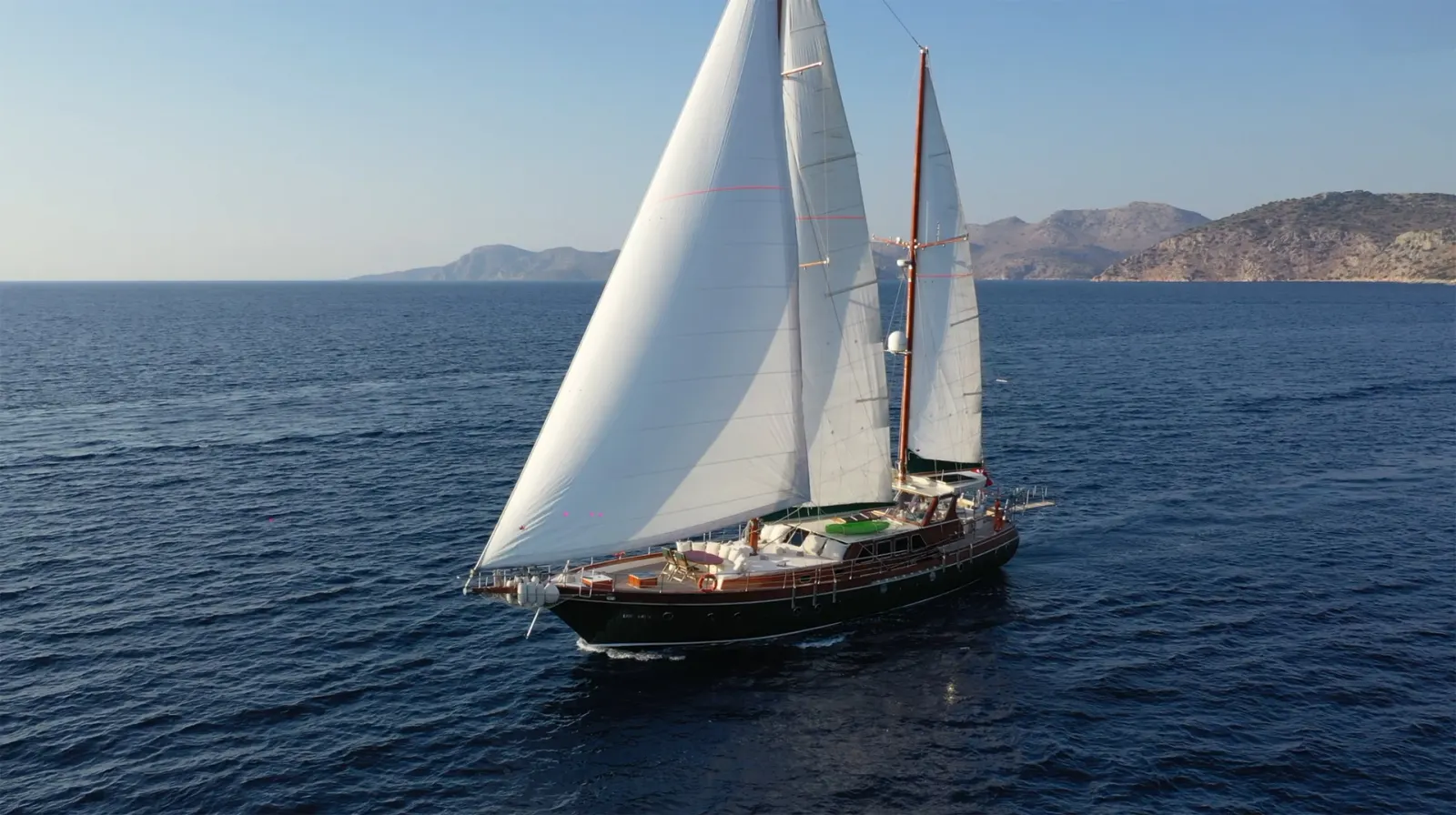 Lady Freya sailing in Rhodes