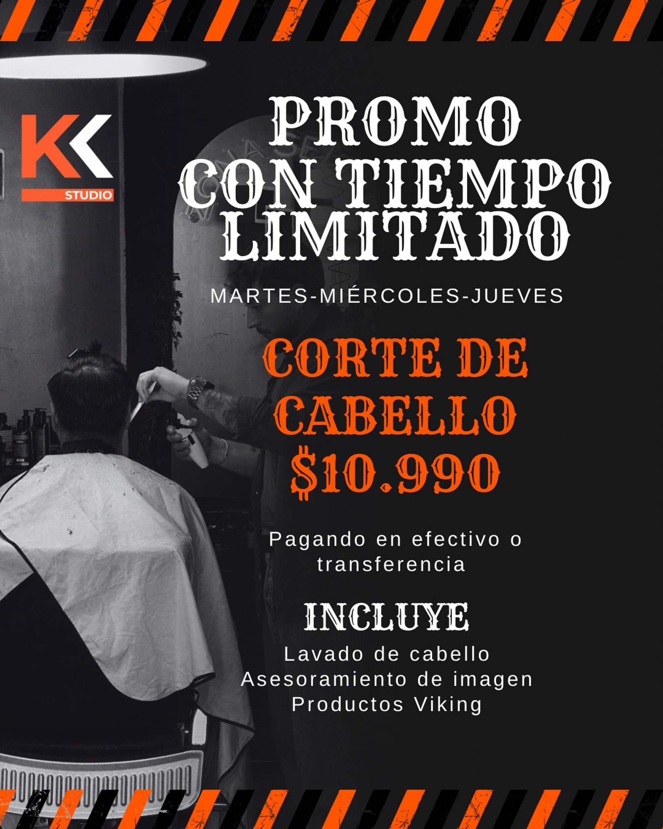 🚨 PROMOCIÓN ESPECIAL POR TIEMPO LIMITADO 🚨

En Kronnos Studio queremos que vivas una experiencia única 🔥✂️

💈 Corte de cabello por solo $10.990
💸 Pagando en efectivo o transferencia

Incluye:
• Lavado de cabello
• Asesoramiento de imagen
• Productos Viking

📅 Disponible martes, miércoles y jueves

Renueva tu look, sube tu nivel y ven a vivir la experiencia Kronnos 🔥

#KronnosStudio #Barberia #Limache #Peñablanca #PromoEspecial en Kronnos Studio Limache, Limache
