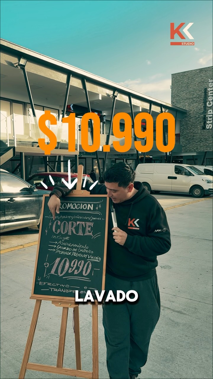🔥 PROMOCIÓN KRONNOS STUDIO 🔥
💈 Tu mejor versión comienza aquí 💈

De lunes a jueves disfruta una experiencia completa de barbería por solo $10.990 ✂️⚡

Incluye:
✨ Asesoramiento personalizado para tu estilo
✂️ Corte profesional
🧴 Lavado de cabello
⚔️ Aplicación de productos Viking para un acabado impecable

No es solo un corte… es una experiencia pensada para que salgas con confianza, estilo y actitud. 🔥

📲 Agenda tu hora en Kronnos Studio y dale a tu imagen el cuidado que merece.

#KronnosStudio #PromociónBarbería #BarberíaChile #CorteMasculino #VikingStyle en Kronnos Studio Peñablanca, Villa Alemana