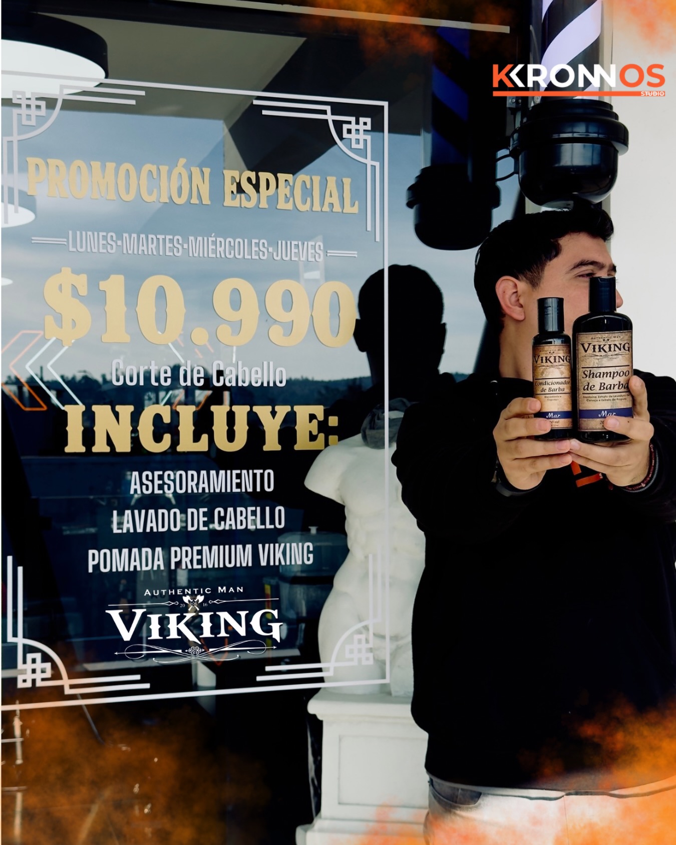 🔥La mejor promo para renovar tu estilo está en Kronnos Studio🔥

De lunes a jueves aprovecha nuestro corte de cabello por solo $10.990, que incluye:
✔️ Asesoramiento personalizado
✔️ Lavado de cabello
✔️ Pomada Premium Viking para un acabado impecable
*con efectivo o transferencia 
Porque un buen corte no solo cambia tu look, también eleva tu confianza😎

📲 Agenda tu hora y asegura tu cupo
 ¡Te esperamos en Kronnos Studio!

#BarberiaChile #BarberosChile #CorteDeCabello #HombresConEstilo #BarberLifeChile en Kronnos Studio Peñablanca, Villa Alemana
