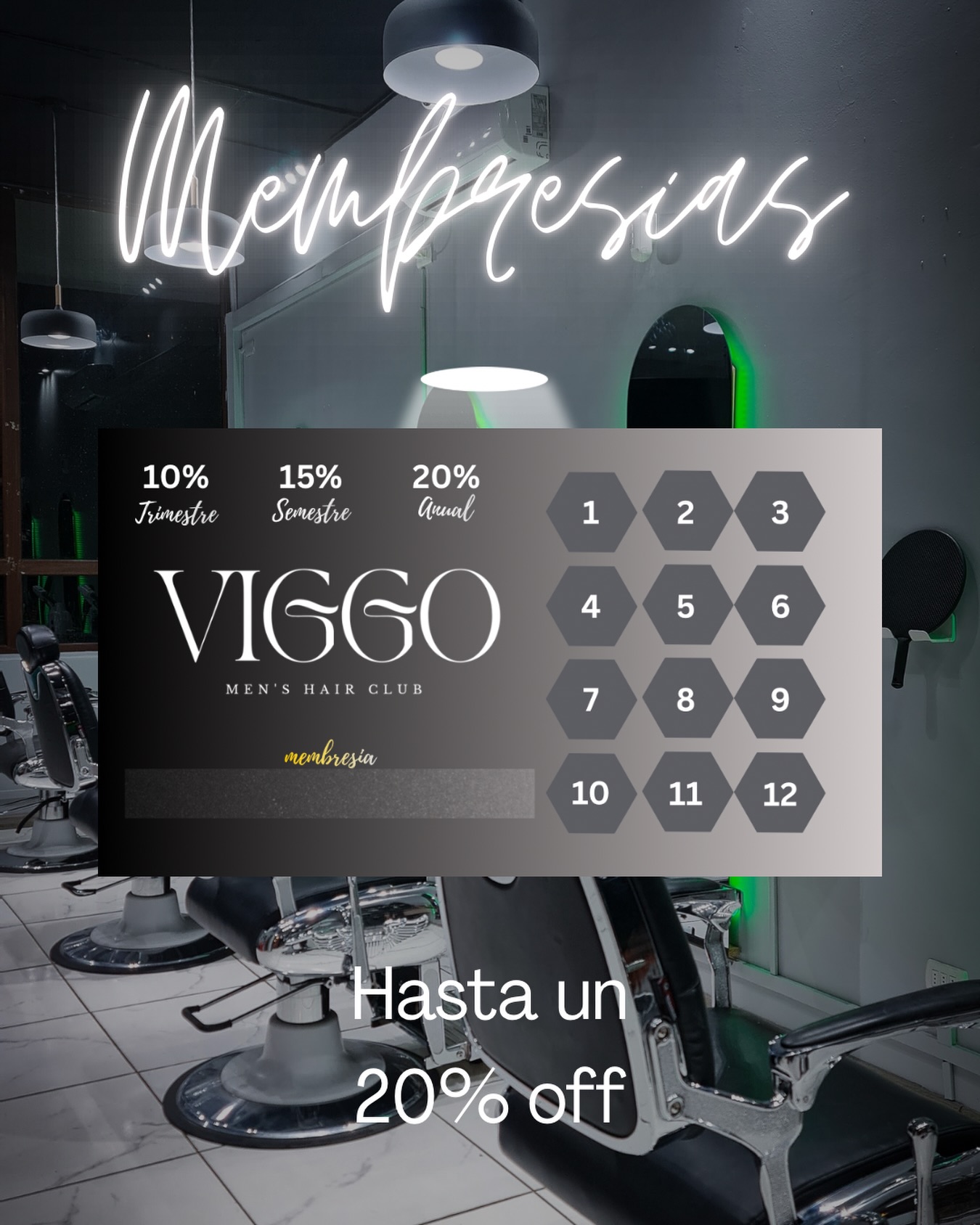 ✂️ Ser parte de Viggo tiene beneficios reales
No es solo un corte. Es constancia, estilo y ahorro.

Con nuestras Membresías Viggo accede a:
▪️ 10% OFF trimestral
▪️ 15% OFF semestral
▪️ 20% OFF anual

Además, llevamos el control de tus atenciones para que siempre mantengas tu imagen impecable, sin improvisar.

🖤 Diseño. Detalle. Experiencia.
Eso es Viggo Men’s Hair Club.

📩 Escríbenos por DM y asegura tu cupo.
Hasta un 20% OFF para quienes se toman su imagen en serio. en Viggo Men's Hair Club, Las Condes