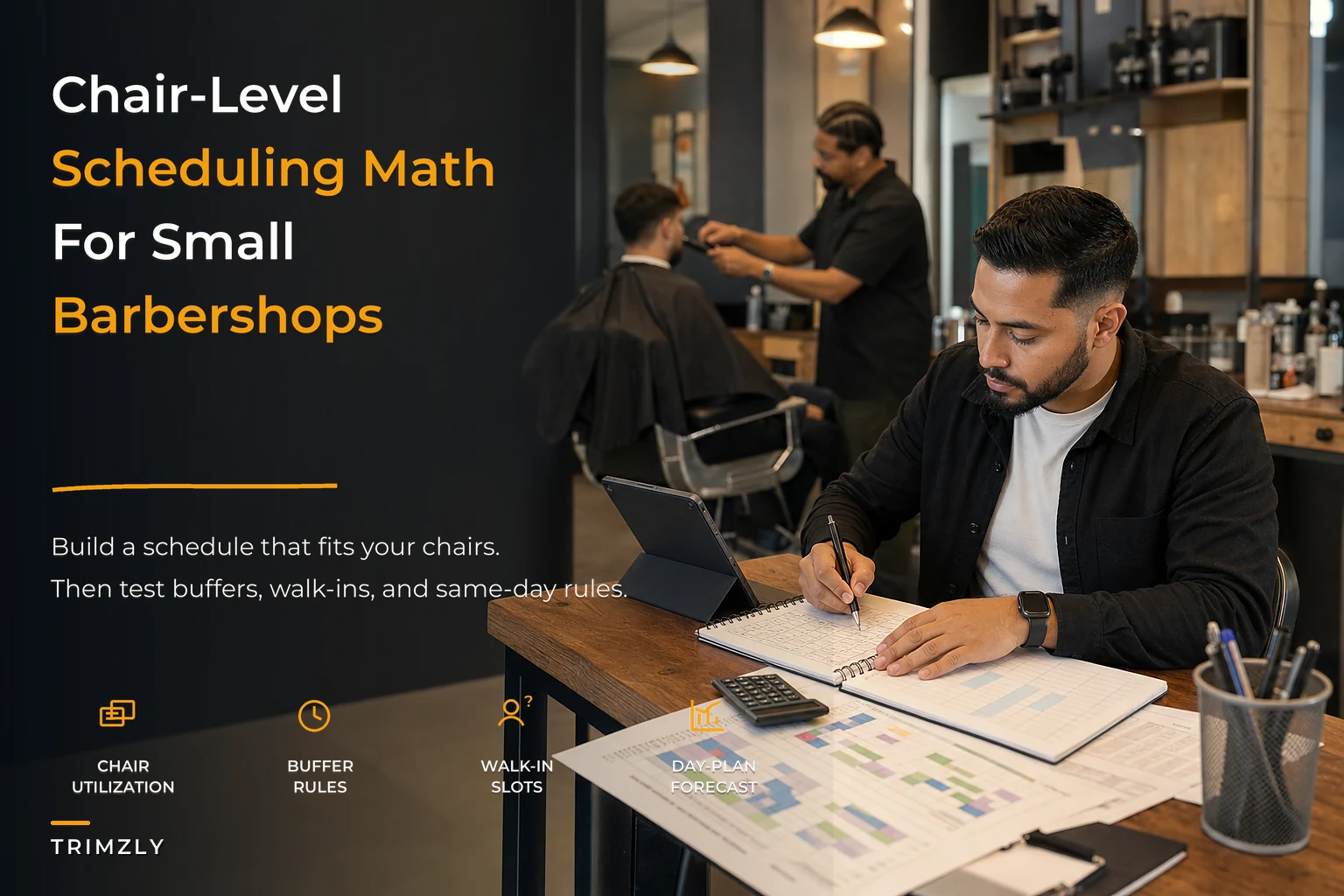 A chair-level scheduling framework with sample day plans for small barbershops