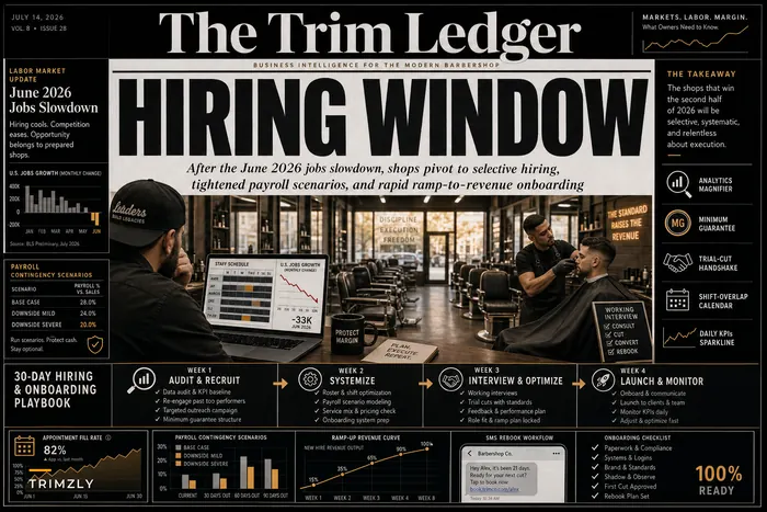 After the June jobs slowdown: How barbershops should recruit talent, fix rostering, and safeguard payroll