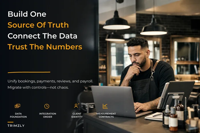 Barbershop data architecture for a single source of truth